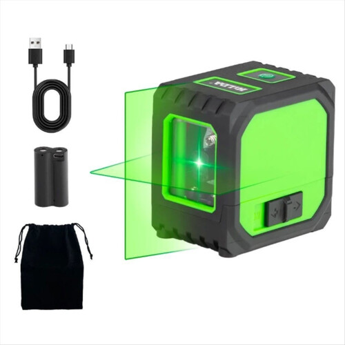 Mini Laser Level 2 Lines USB Charging Self Levelling Green Horizontal