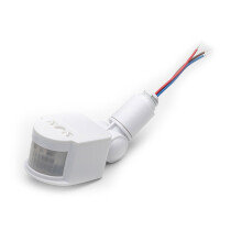 LED Light Motion Sensor PIR Infrared Detector Automatic Movement Detector Auto Off Outdoor, 12V White