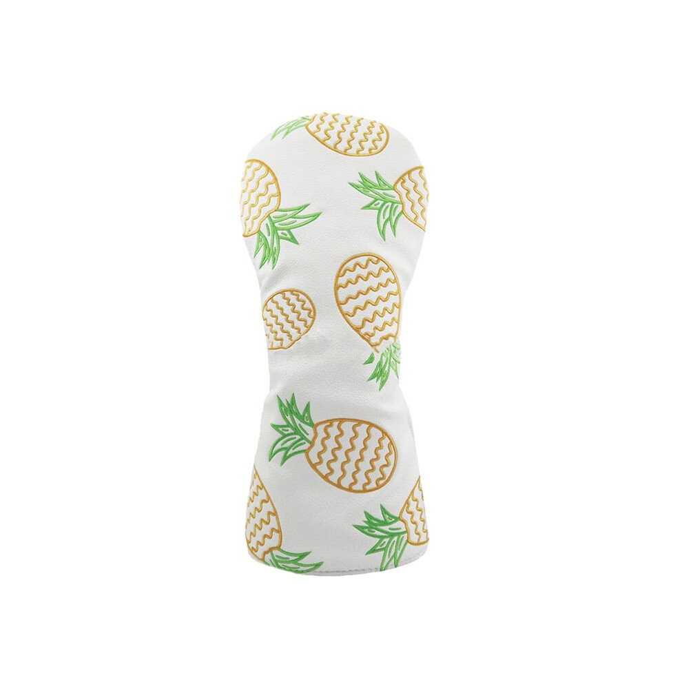 Photos - Golf  Wood Cover PU Leather Cute Pineapple Pattern  Club Cover for Driver Fairway Hybrid Protector Wood Covers A