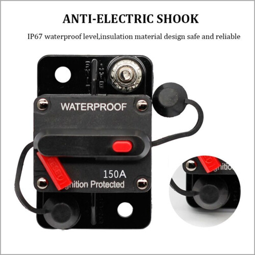12-48V  Zekering Reset Waterdicht 150A AMP voor Auto Boot Auto