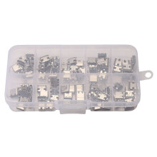 100Pcs/Lot 10Models Type-C USB Charging Dock Connectors Mix 6Pin and 16Pin Use for Phone and Digital Product Repair Kits