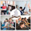 10Pçs 9.6X8Polegadas Dry Erase Answers Paddle, Handhold Wooden Board Branco Double Side Dry Erase Answer Board 6