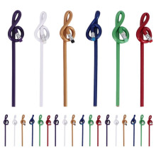 24Pcs Students Note Pencils Musical Note Pencils with Eraser Colorful Music Pencils Wooden Treble Clef Bent Pencil