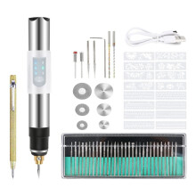 USB Engraving Pen, Rechargeable Engraver Etching Pen with Engraving Accessories,for Metal Glass Stone Jewelry Nails