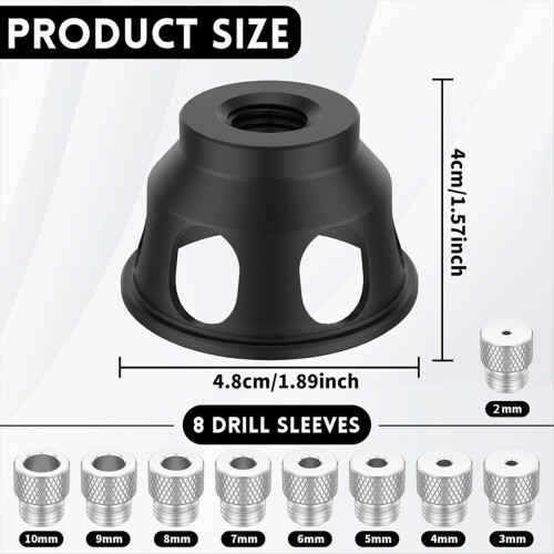 90 Degree Angle Drill Hole Guide Straight Drilling Positioner Bit Jig 2