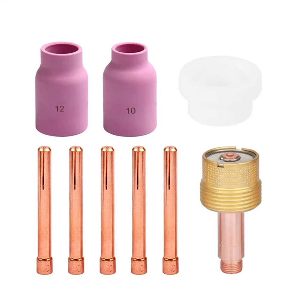 9Pcs Tig Welding Torch Large Long Gas Lens Alumina Cup For Wp17 Wp18 W 4852735174350