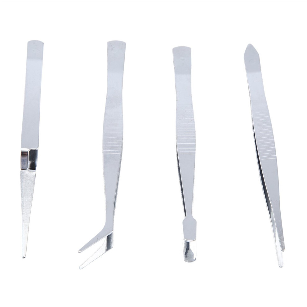 4Pcs/Set Precision Tweezers Stainless Steel Thick Electronics Forceps 4851441352977