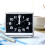 Bedroom Desktop Bed Wake  Clocks Bedroom Beside Student Plastic Silent Sweeping Small Table Clock Alarm Clock-White 6
