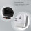 Bedroom Desktop Bed Wake  Clocks Bedroom Beside Student Plastic Silent Sweeping Small Table Clock Alarm Clock-White 3