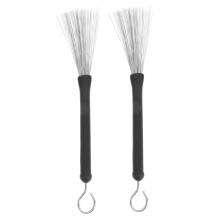 2pcs Retractable Stainless Steel Drum Brushes for Snare and Percussion Instruments for Drummers