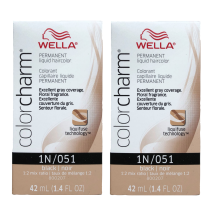 (2-Pack) Wella Color Charm Permanent Liquid Hair Color 1N Black