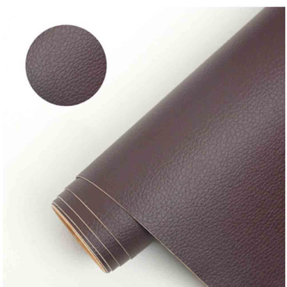 Leather Patch 19X40in Self Adhesive Vinyl Tape For Couch Car And Sofa Dark/Brown 9323874698922