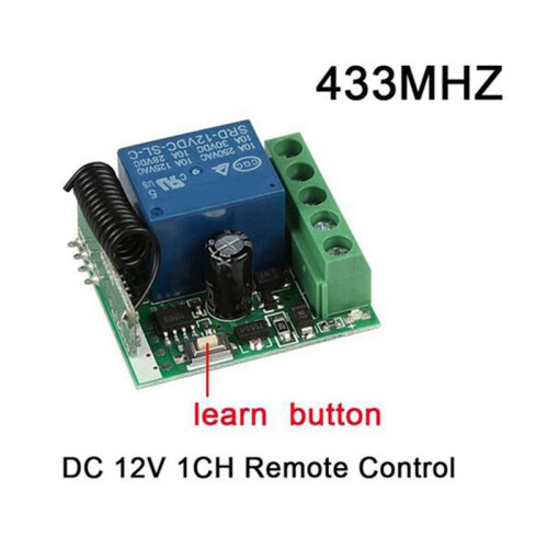 10PCS  12V Single Channel 433 MHZ Wireless  Control Board Remote Control Relay Transmitter Button Module 1
