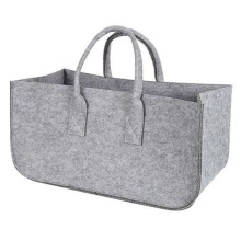 Accessory Decoration Stylish Storage Bag Newspaper Picnic Clothes  Firewood Shopping Travel Basket Light Grey