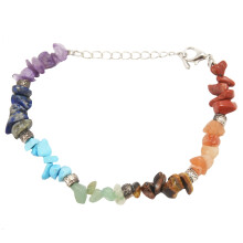 Reiki Naturstein 7 Chakra ArmbäNder Healing Crystal Armband Chipped Gravel Beads Geschenke für Frauen