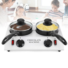 Chocolate Melter Pot with Adjustable Temperature Control, Dual 1000ML NonStick Double Boiler for Butter Cheese Candy Wax