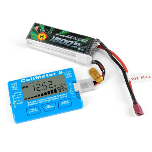 RC Cellmeter 8 Digital Battery Capacity Checker Controller Tester Voltage Tester for Li-Ion NiMH Nicd Cell Meter 2