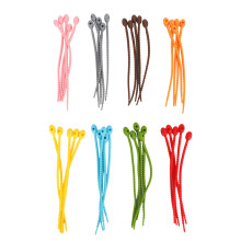 40Pcs Colorful Silicone Ties Bag Clip,Cable Straps, Bread Tie, Reusable Rubber Twist Tie, All-Purpose Silicone Ties