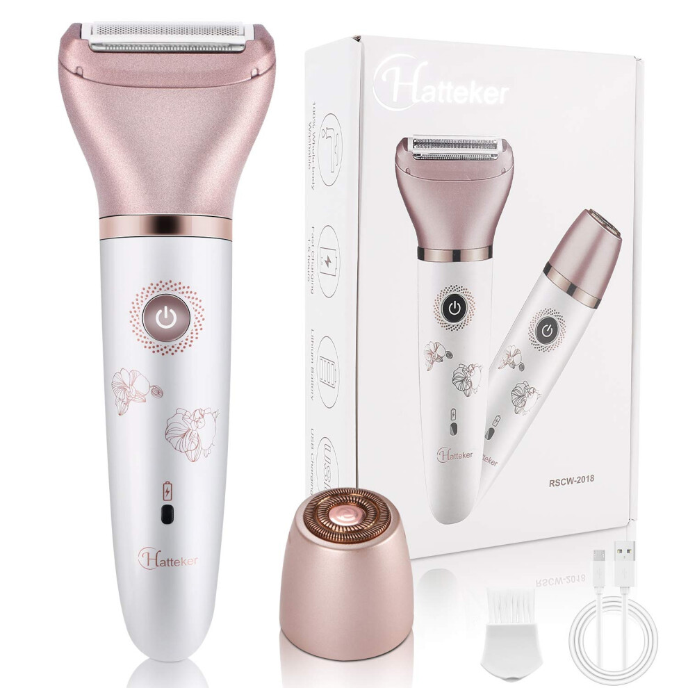 Electric Razor for Women Painless 2in1 Wet Dry Waterproof USB Rechargeable Bikini and Body Hair Remover