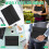 PU Leather A4 File Folder Document Holder Waterproof Portfolio Envelope Folder Case with Snap Closure(Black) 6