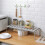 Kitchen Expandable Counter Shelf Organizer Racks Bathroom Under Sink Pantry Desktop Storage Organizer Holders White 4