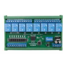 24V 8 Ch RS485 Relay Board Modbus RTU UART Remote Control  DIN35 Rail Box for PLC Automation Control