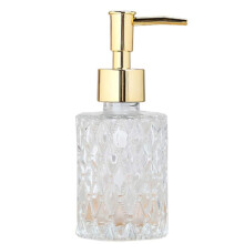 Uniwersalny Dozownik MydłA Mesa ŁAtwy w Czyszczeniu Szklany Dozownik MydłA Idealny do Kuchni i łAzienki (ZłOty)