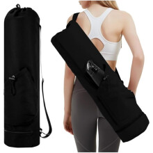 Yoga Bag Yoga Mat Handbag Travel Bag Sports Fitness Bag Yoga Mat Bag for Yoga Travel (Black) 75x19cm Black