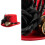 Gothic Tall Hat With Skeleton Hand Flower Decoration Gothic-Red 3