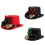 Gothic Tall Hat With Skeleton Hand Flower Decoration Gothic-Red 2