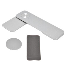 Magnetische laptophouder met dubbel scherm voor smartphones, verstelbare zijhouder voor laptops, compatibel met de meeste telefoons, lichtgewicht en