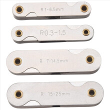 Radius Gauge Set,4Pcs Stainless Steel Fillet Measuring Tool (R0.3-1.5/