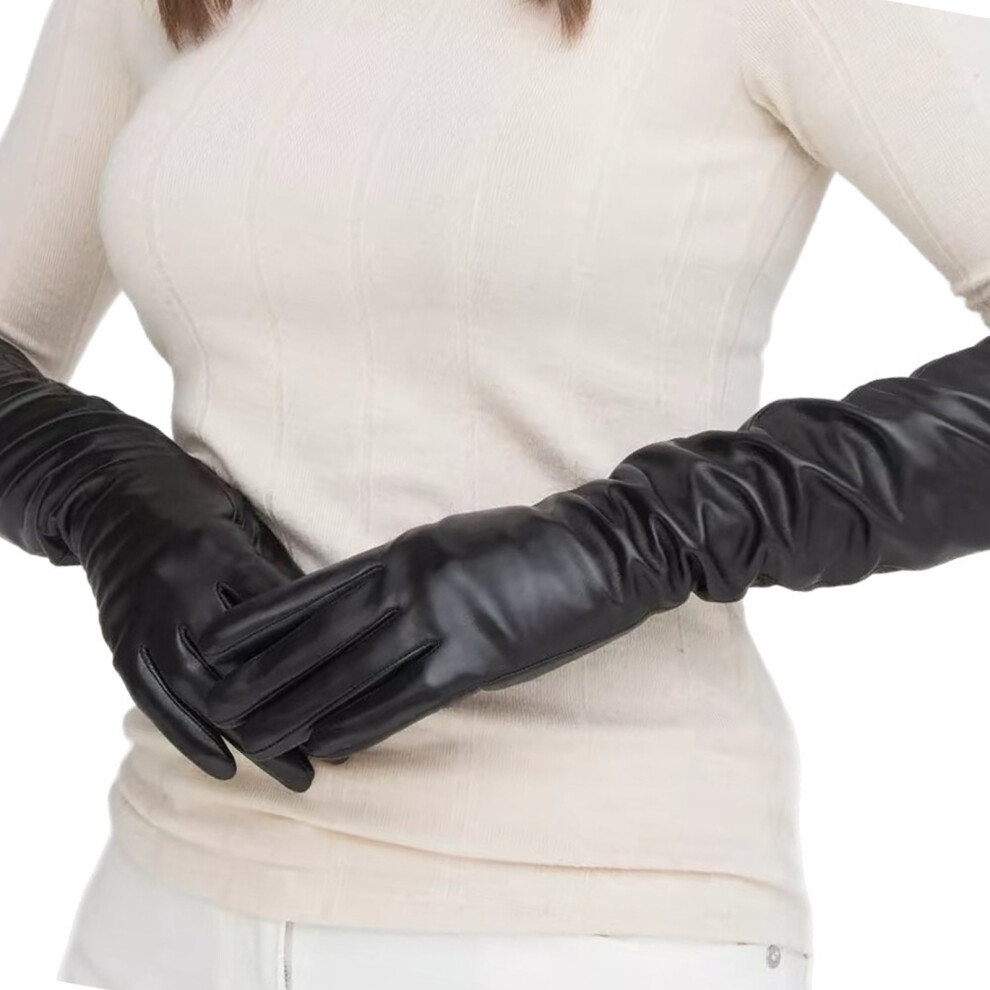 Long PU Leather Gloves Stage Performances Accessories Ergonomic