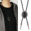 Adjustable Leather Bolo Tie With Black Stone Charm For-Silver 4