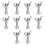 10 Sets Pottery Bats Pins for Wheel Stainless Steel Bat Ceramic Tools 1