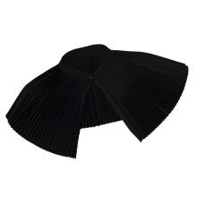 Adjustable False Collar With Complex Accordion Versatiles-Black