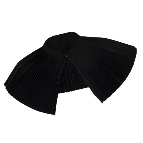 Adjustable False Collar With Complex Accordion Versatiles-Black