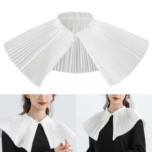 Adjustable False Collar With Complex Accordion Versatiles-Black 1