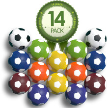 Sac de rangement inclus. Balles de rechange pour baby-foot, motif de ballon de football éclatant, plastique lisse de bonne qualité pour des