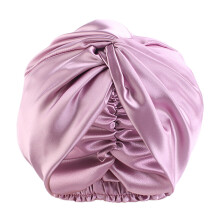 Silk Like Sleep Cap With Hair Bonnet Twisted Design-Purple