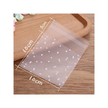 Schicke, transparente Plastikbeutel, elegantes Design für selbstgemachte Geschenke, ideal für Süßigkeiten und Kekse, 100 Stück, transparent und