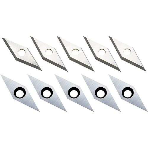 10Pcs Carbide Inserts Cutter Woodturning Chisel Tipped Replacement Bla 1