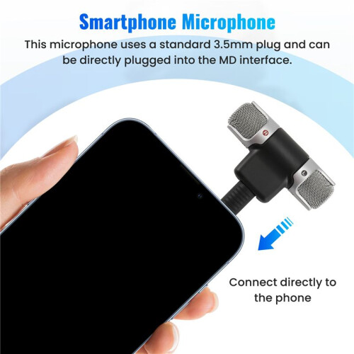 3.5mm Jack Microphone Portable Stereo Microphone for Phone Recording Microphone for Smartphone 1