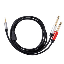 Audio Cable 3.5mm to Double 6.35mm Aux Mono 6.5 3.5 Male for Mixer Amp