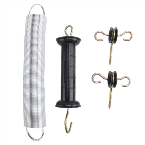 4 Pieces Electric Fence Gate Handle Kit Anchors Spring
