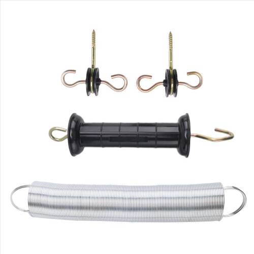 4 Pieces Electric Fence Gate Handle Kit Anchors Spring 2