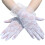 2pack Flower Pattern Gloves Women Short Lace Fingerless-White 1