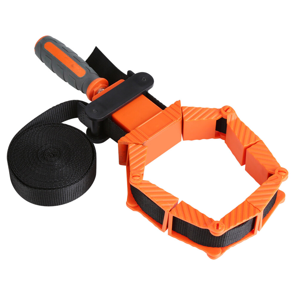 Ergonomic Adjustable Band Clamp, Rapid Corner Clamp For Cylinder And Triangle Items, Multi-Corner Woodworking Clamp With Nonslip Tpr Handle 9454554012629