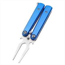 Golf Alloy Forks Divot Repair Tool,Metal Foldable Butterfly Tool with