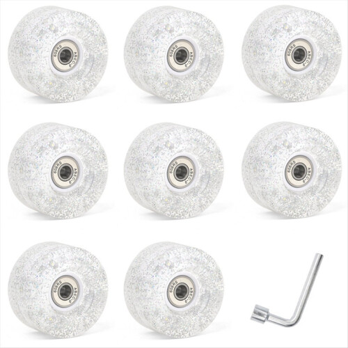 8 Pack 85A Quad Roller Skate Wheels 62 X 33mm with Bearings for Double
